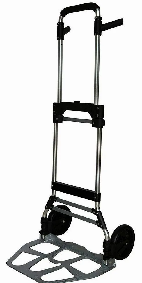 Pavo – Leichte klappbare Sackkarre mit Rädern, verstellbarer Griff, kompakter Transportwagen bis 120 kg – 8001040