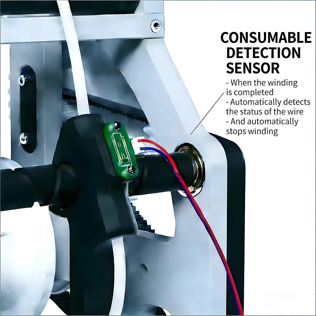 Verbrauchsmaterial in Industriequalität, intelligenter Start/Stopp, geeignet für 1-kg-Spulen, elektrische Aufwickelmaschinen, Allzweck-Wickelmaschinen