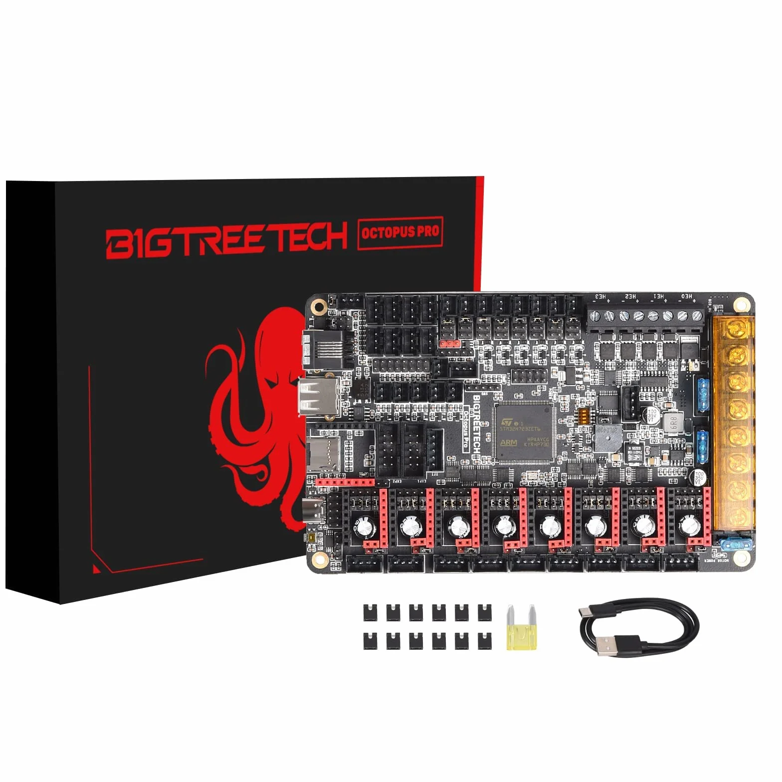 BIGTREETECH Octopus Pro V1.0.1(H723) 32bit Control Board Upgrade 550Hz STM32H723ZET6, Support Klipper Marlin High-Speed Printing 8 Stepper Motor Driver DIY & Raspberry Pi Operating Systems