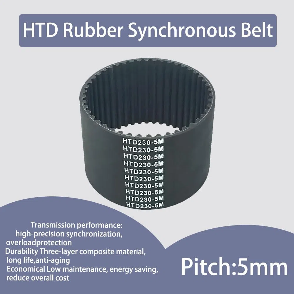 1x HTD1575-5M-60mm Zahnriemen mit Glasfaser & Nylon-Zahnflanke – Industrieller Synchronantrieb