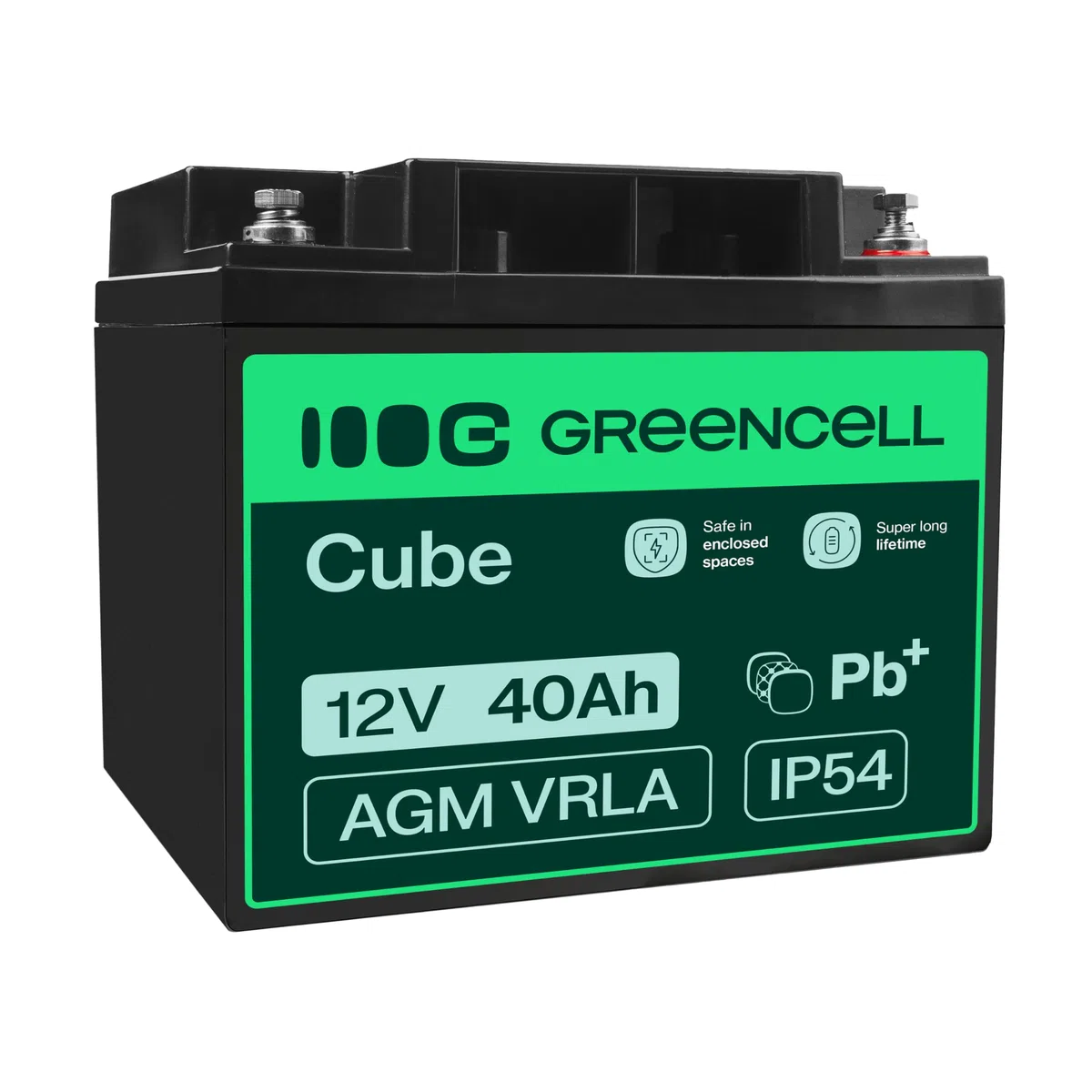 Green Cell AGM 12V 40Ah Akku VRLA Blei-Batterie Bleiakku Ersatzakku Gelakku Akkubatterie Zyklenfest Unbemann Caravan Photovoltaik Rollstuhl Solarspeicher Solarbatterie Solarpanel Wohnwagen