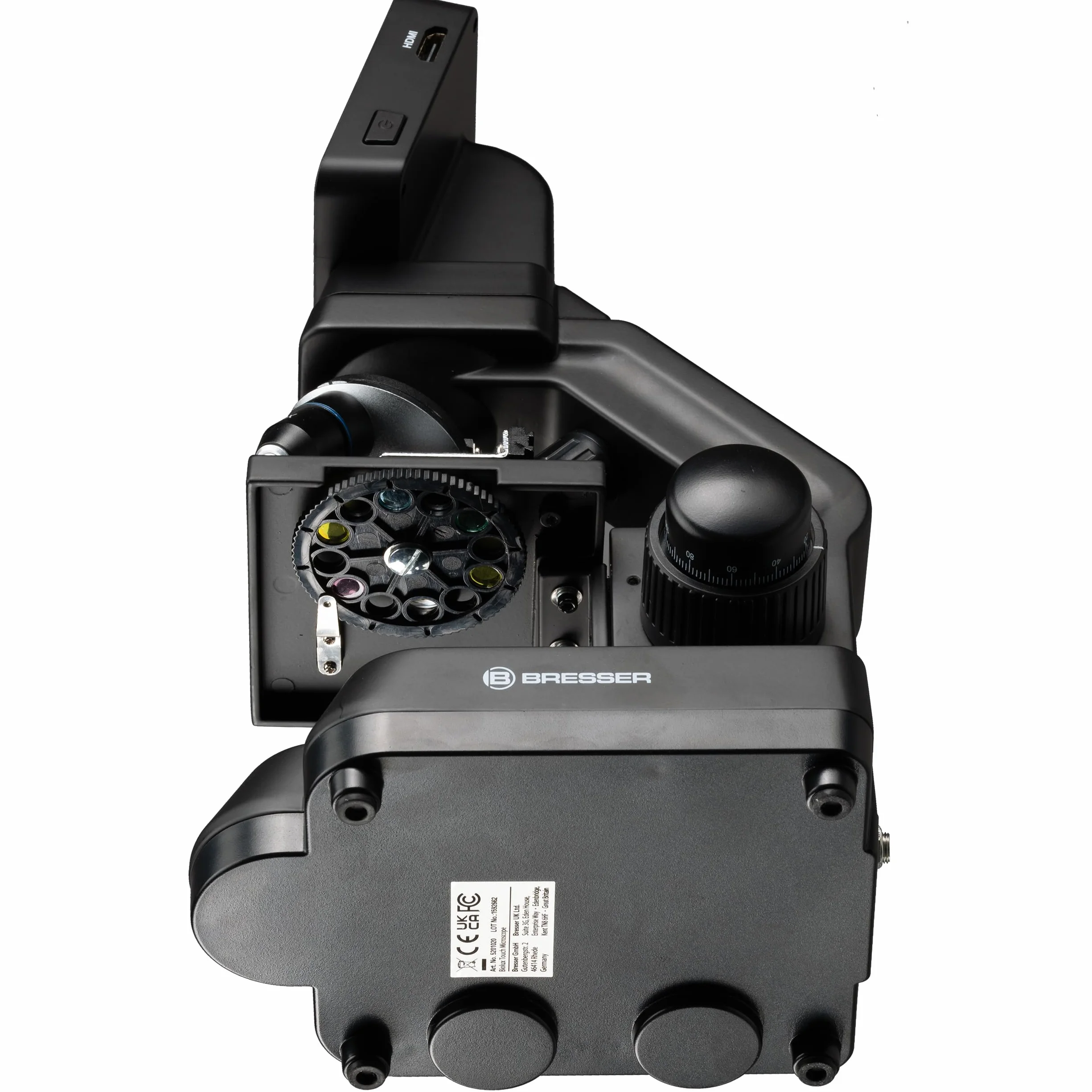 Bresser Mikroskop Biolux Touch 5 MP LCD Mikroskop für Schule und Hobby mit mechanischem Kreuztisch, HDMI, USB, SD Anschluss