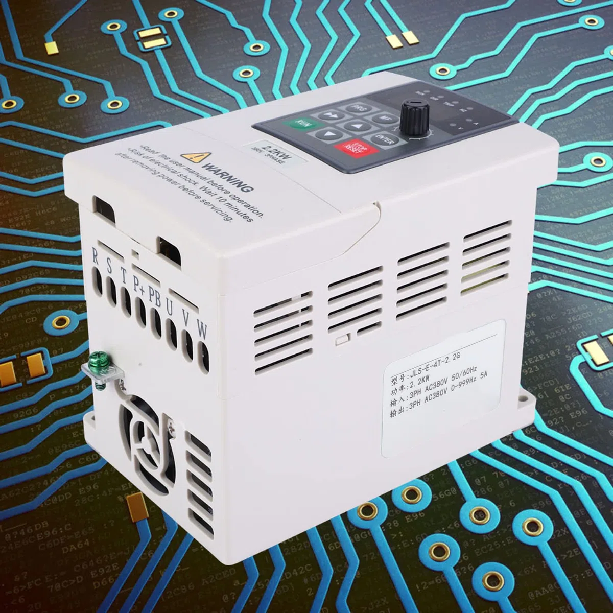 380 V 2,2 KW VFD-Frequenzumrichter mit Variabler Frequenz Zur Steuerung der Motordrehzahl, 3-Phasen-Eingangsausgang, 3-Phasen-Konverter für den Einsatz von Maschinen,