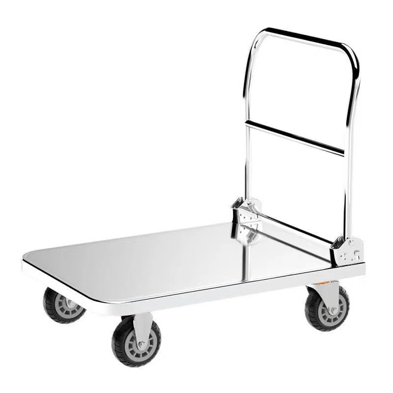 Faltbare Handkarre für schwere Lasten und Packas, leichter Aluminiumwagen mit Handgriff für einfaches Manövrieren und bequemes Sto