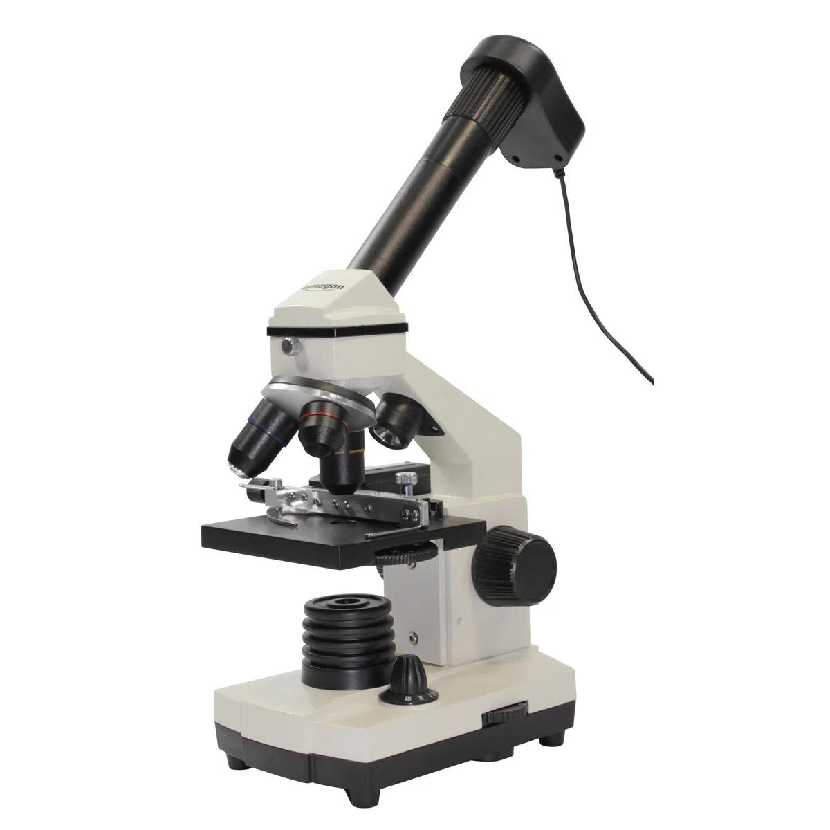 Omegon Mikroskop MonoView, MicroStar, achromat, 1280x, LED | Präzise Mikroskopie mit LED-Beleuchtung | Für Schule und Hobby | Inklusive umfangreichem Zubehör & PC Okular | Einfache Handhabung
