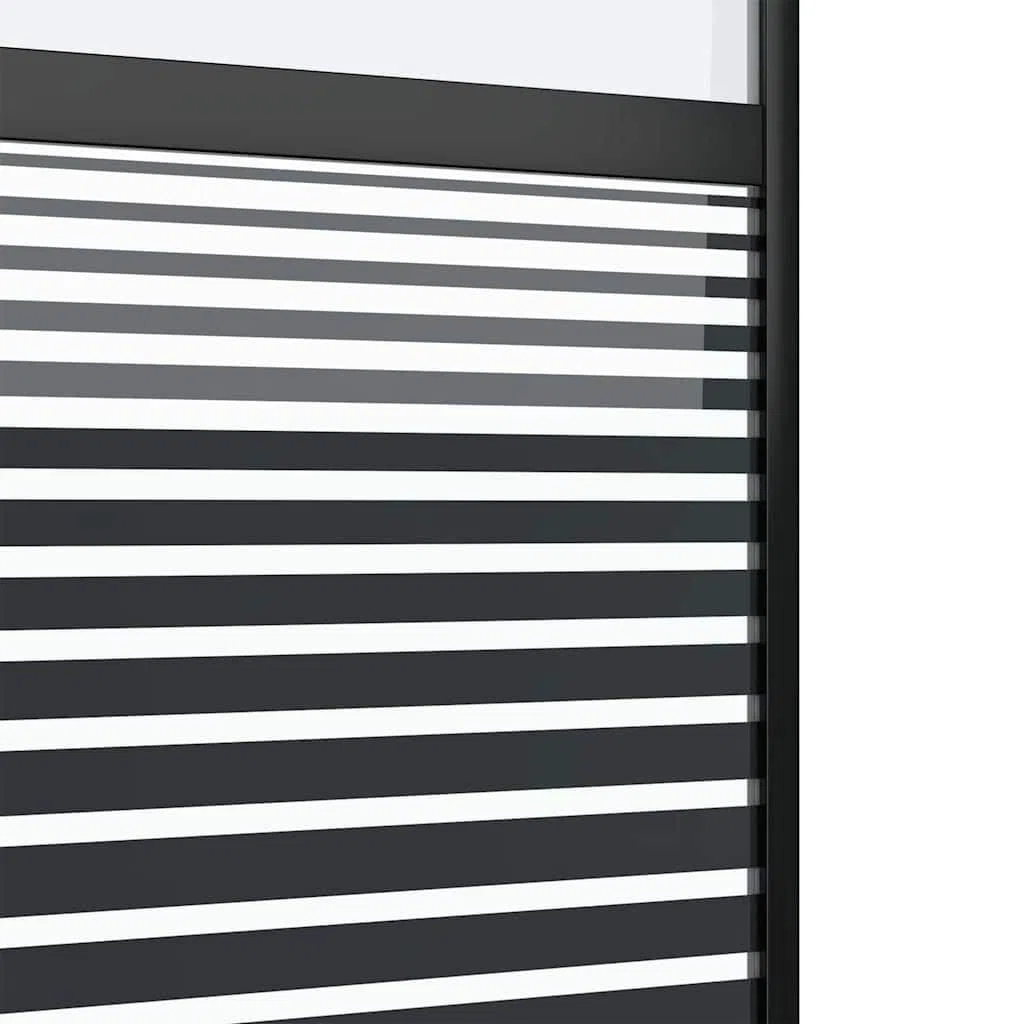 Solivagant Glastür Gestreift Schwarz 76 x 2 x 205 cm Aluminium, Heimwerkerbedarf,Baumaterialien,Türen, 22.65 kg-42012460