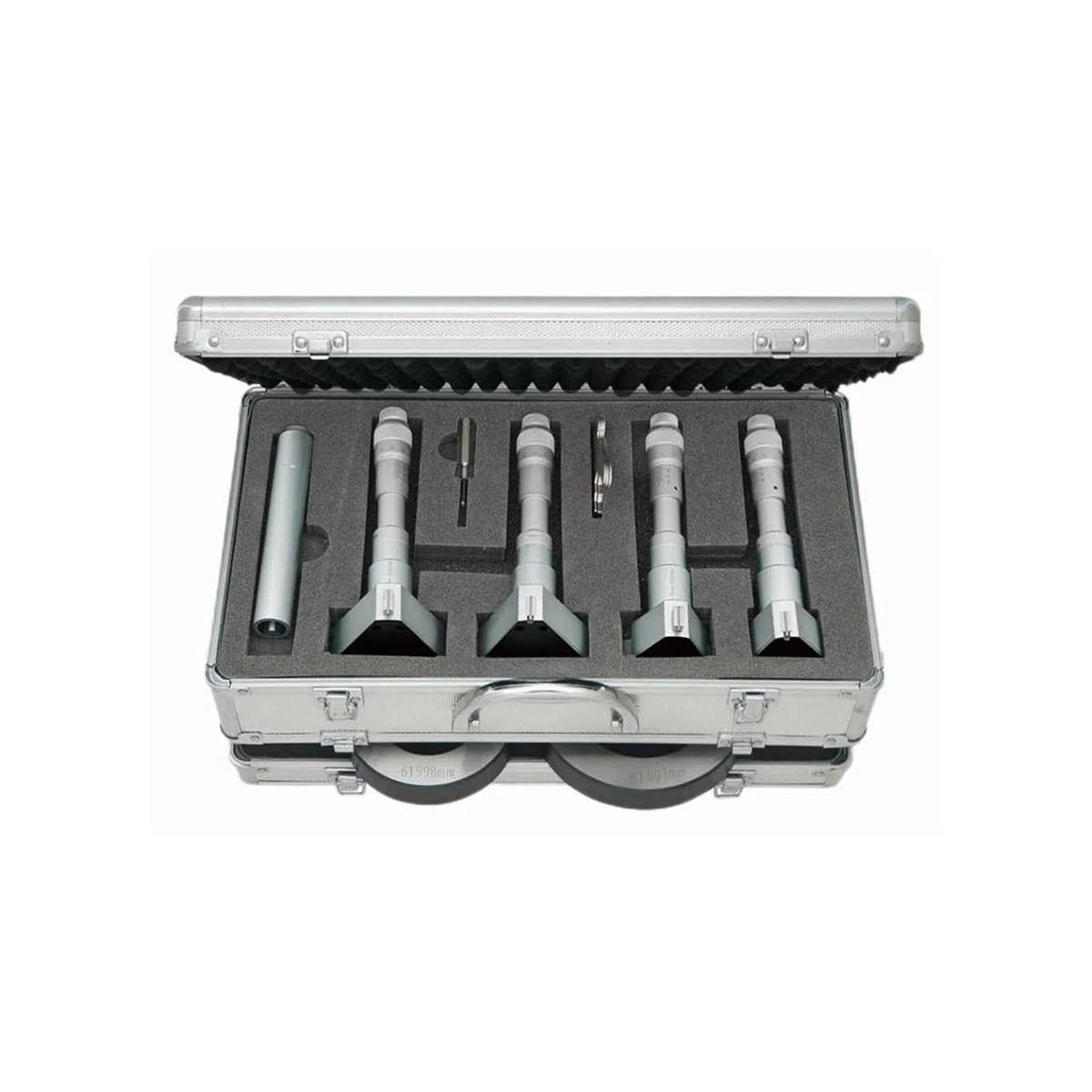 Dreipunkt-Innendurchmesser-Mikrometer Dreipunkt-Innenmessschrauben-Set, 12–20 mm, 20–50 mm, 50–100 mm, mit Einstellringen und Verlängerungsstange (Color : 50-100mm 0.005mm)