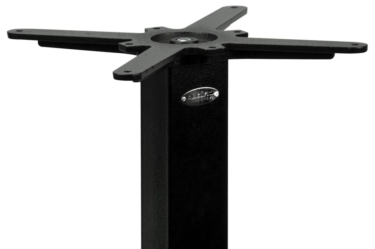 Premium Tischbein aus Gusseisen- PJ7007 | schwarz | Höhe 71 cm | Bodenplatte 42,5x42,5 cm | max. Tischplattengröße 80x80 cm | Ideal für Esstische
