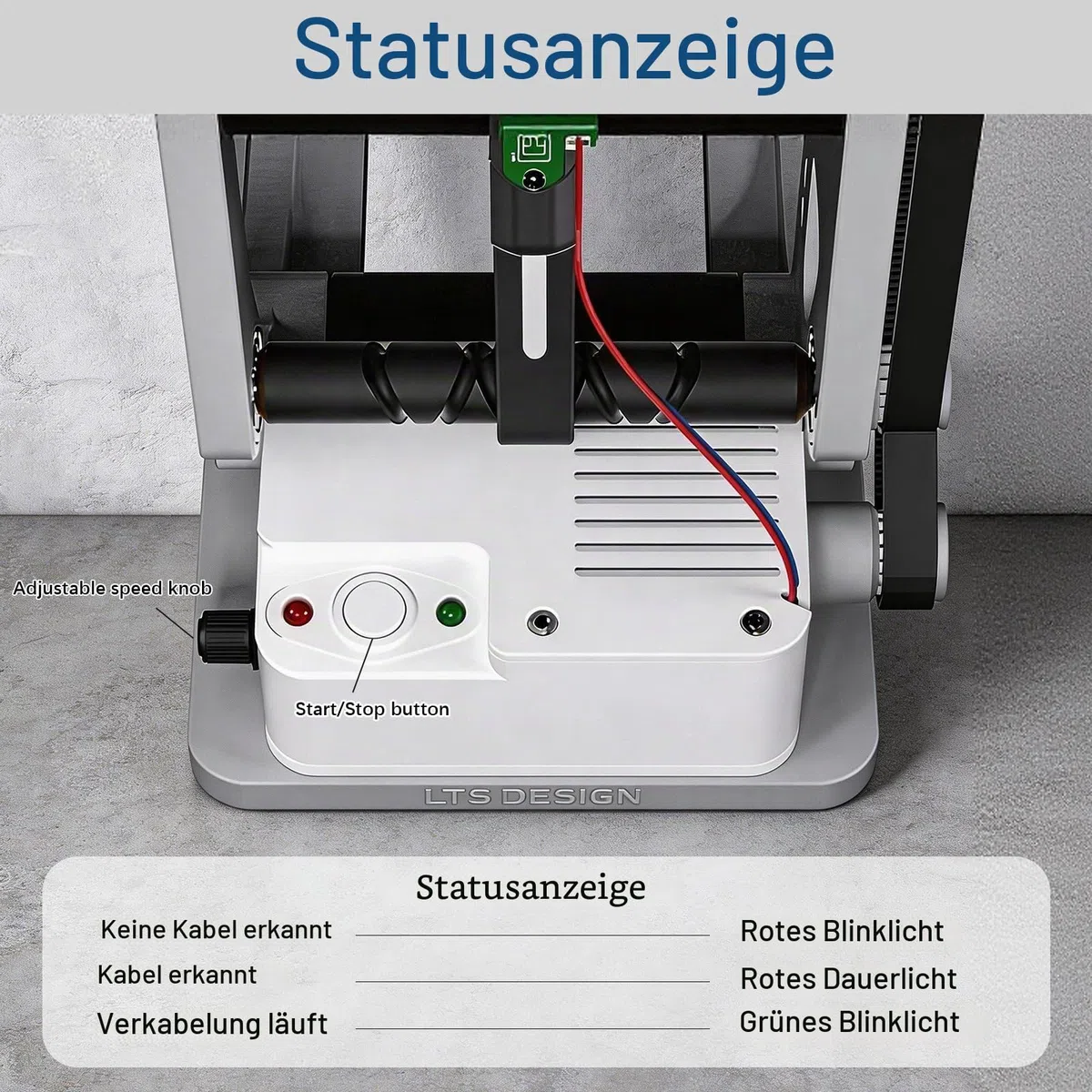 3D Industrial Filament Respooler, Elektrischer Filament Spulenwickler Mit Intelligenter Start Und Stoppfunktion für 1kg Spulen Sauberes Verwicklungsfreies Aufwickeln für PLA PETG ABS TPU Nylon