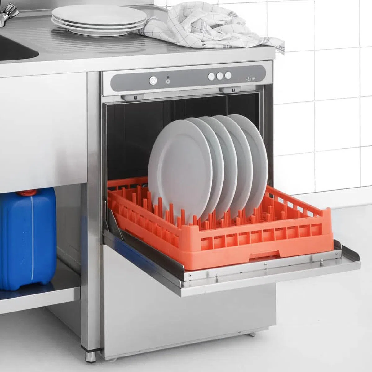 GastroHero ECOLINE-GLSM54S Gläserspülmaschine I 400 V Spülmaschine mit Reiniger- und Klarspüldosierer I Korbmaß 50 cm I Gläserspüler für Gastronomie