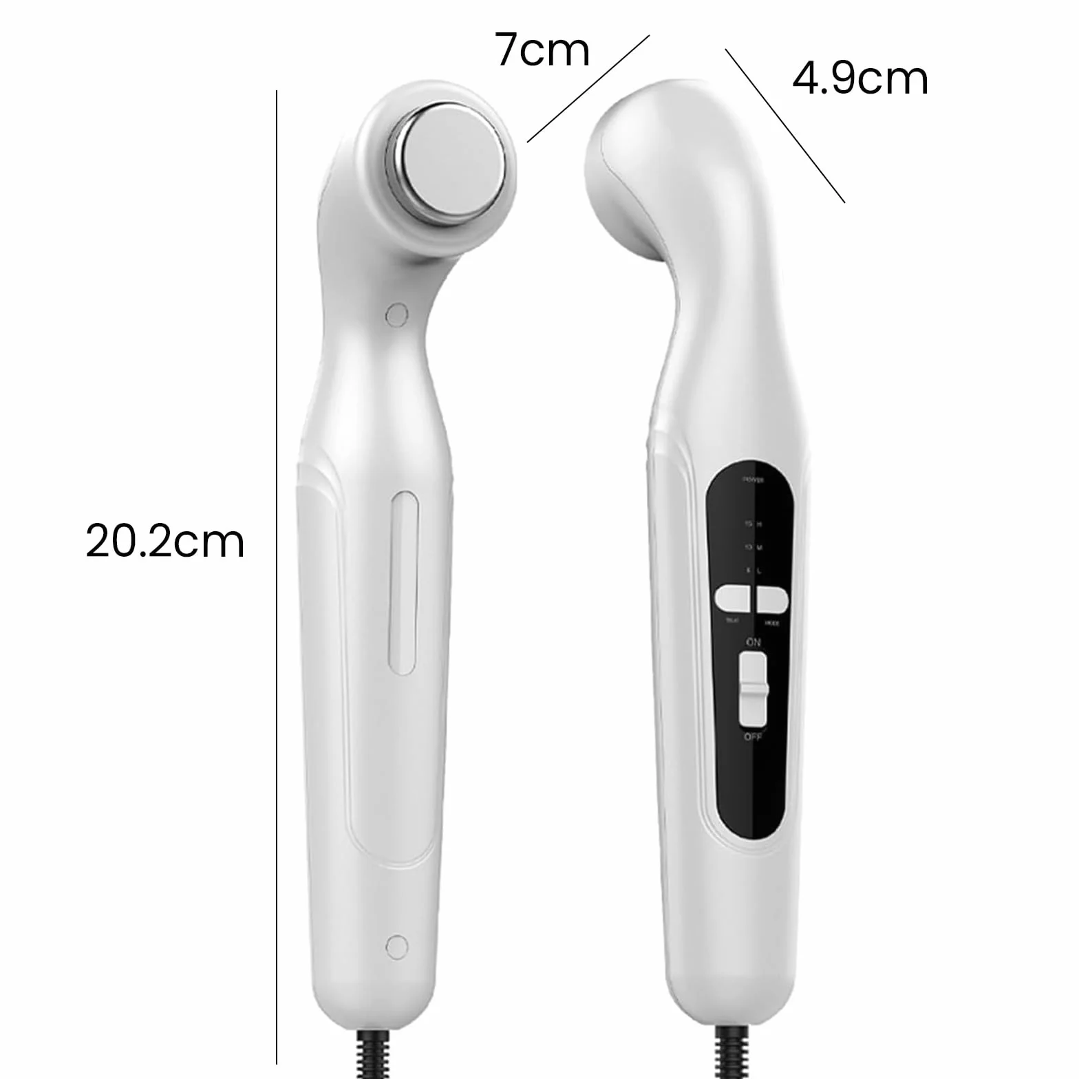 Ultraschall-TherapiegeräT Tragbar, Ultraschall Handgerät Schallwellengerät für Schmerztherapie und Arthrose, 42 °C,3-Gang,U-ltraschall Massagegerät für Muskel- &Rückenschmerzen (white)