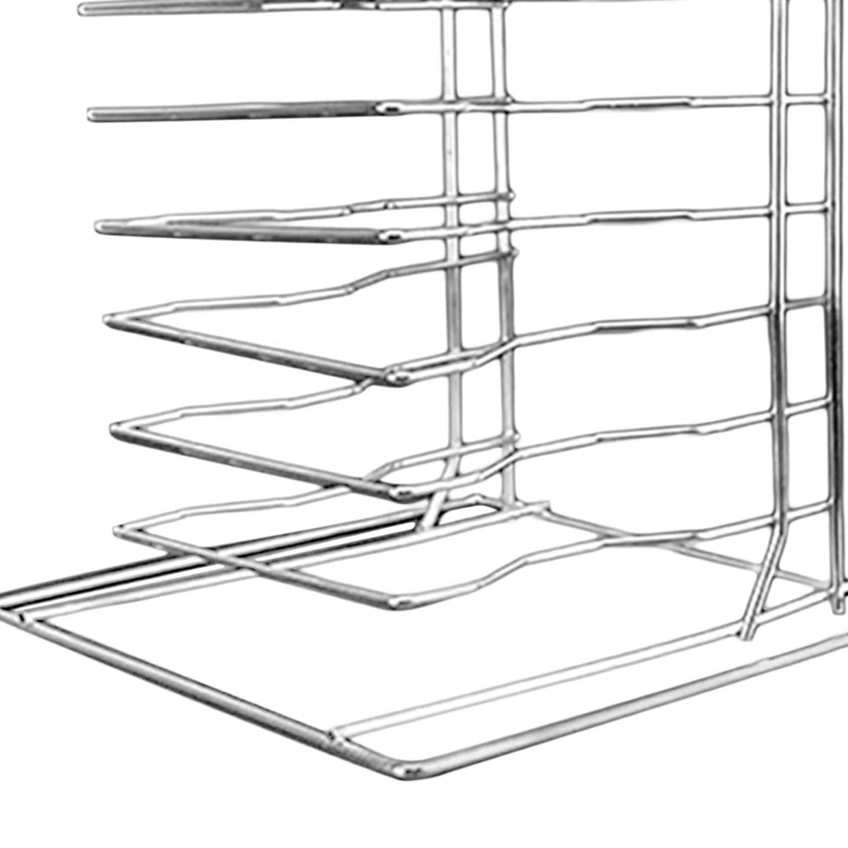 Milageto Pizza Rack Ständer, Kühlregal, Mehrzweck-Lagerregal Pizzaständer Küche Organisation Regal für Pizzerien, Picknicks, Camping, Party, Hotel, 6 Schichten