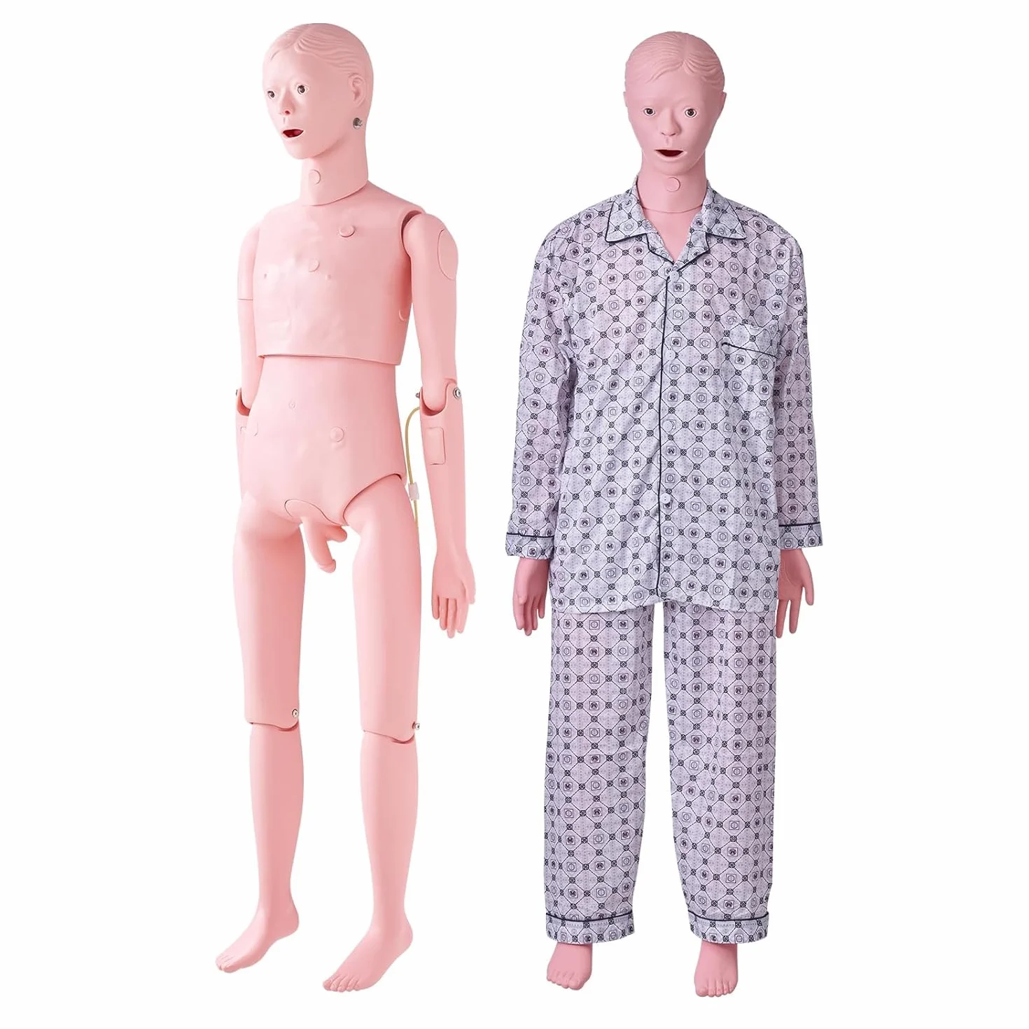 VEVOR Männliche Krankenpflege Übungspuppe Multifunktional Patientenversorgungssimulator 153 x 45 x 21 cm, Multifunktionale Pflege Ausbildung Pflege-Trainingspuppe Gleichmäßige Skalenformen Übungspuppe