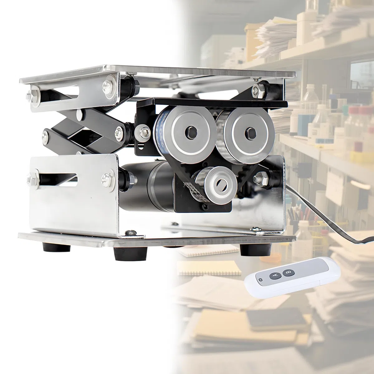 Labor Jack Stand Hebebühne, Edelstahl Elektrischer Tischlift für Physik Experimente, Wissenschaftliche Laborausrüstung für Forschung und Tests