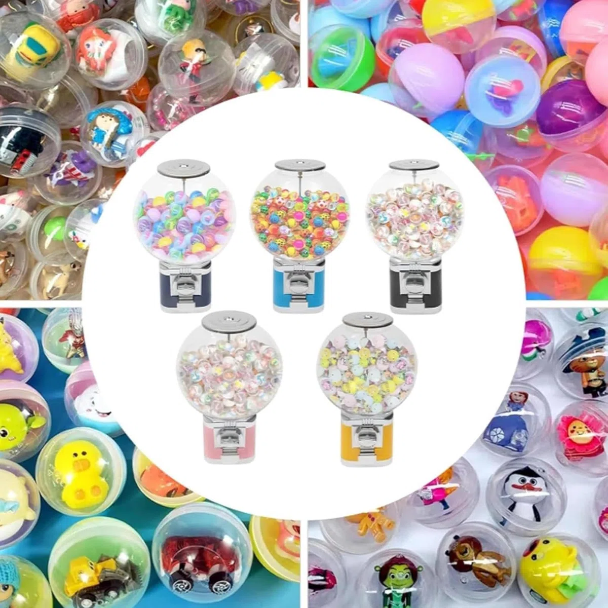 Kaugummiautomat Candy Gumball-Verkaufsautomat, Big Bubble Gumball-Automat, Theken-Ball-Bulk-Verkaufsautomat for 1,26-Zoll-Bälle, Klassische Gumball-Flipper-Kapselspielzeugbank(Macrongreen)