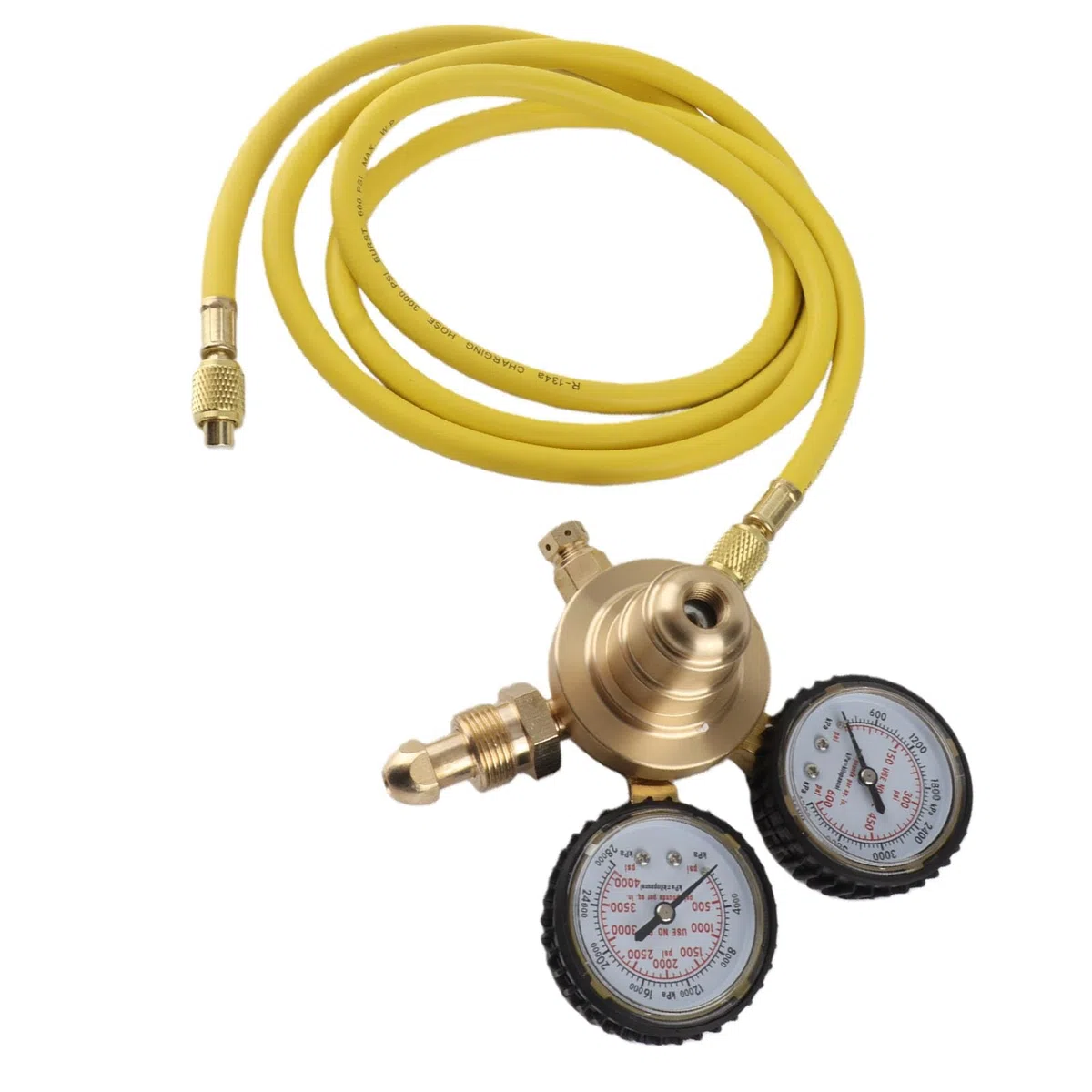 Stickstoff Manometer 0–600/0–4000 Psi Stickstoffregler mit 200cm Schlauch CGA580 Messgerät