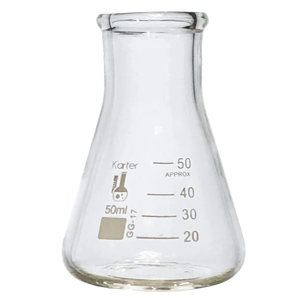 Erlenmeyerkolben Kolben, schmal, 3,3 Borosilikatglas Laborgläser, 50 ml