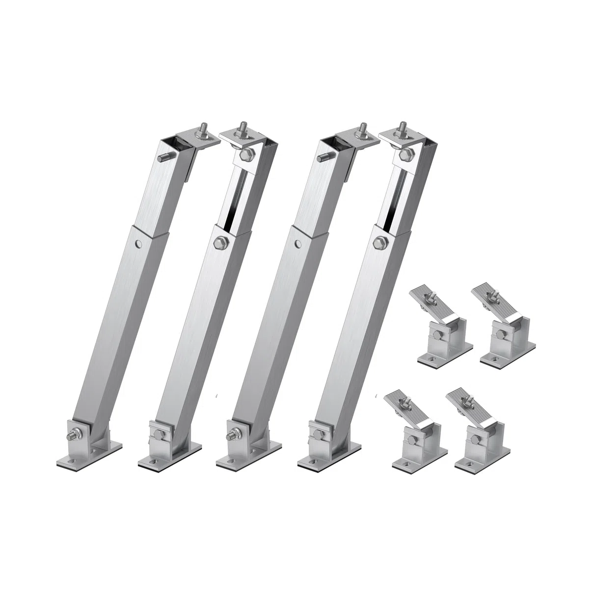 Anker SOLIX Solarmodul-Wandhalterung, 2-Panel, verstellbare Länge und Neigung (15°-30°), Aluminiumlegierung, wetterfest und robust, Silber, Solarmodul-Halterung für Balkonkraftwerke