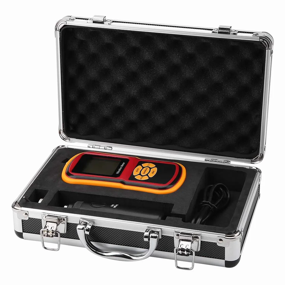YWBL-WH Tragbares Digitales Vibrationsmessgerät GM63B mit LCD-Display, Anzeige bei Niedrigem Batteriestand, Automatischer Shoff für Mechanische Uhren, Motoren, Lüfter, Lager