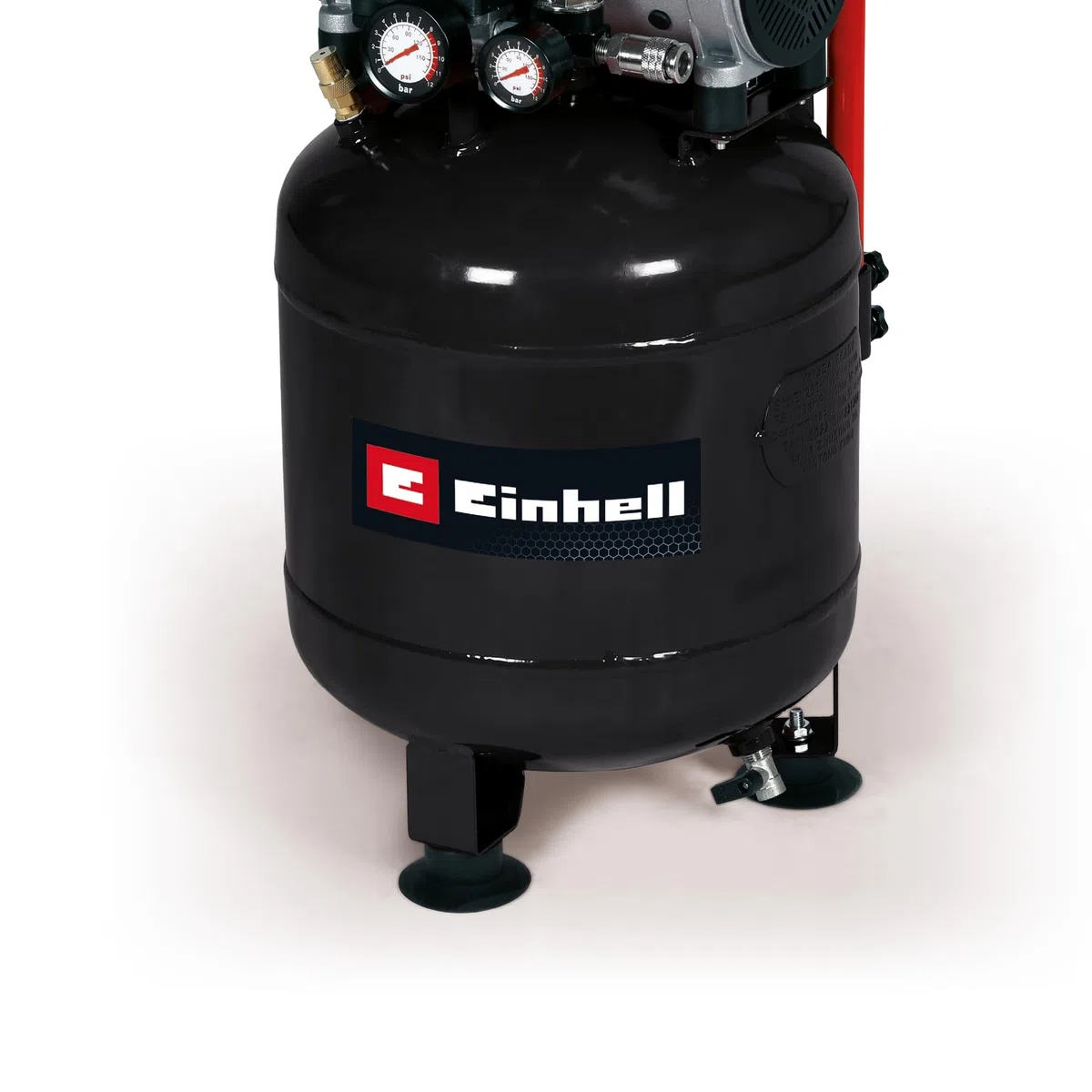 Einhell Kompressor TE-AC 24 Silent (leiser Kompressor mit 750 W Leistung, max. 8 bar, öl- und servicefreier Motor, 24 l-Tank, Manometer und Schnellkupplung, Sicherheitsventil)