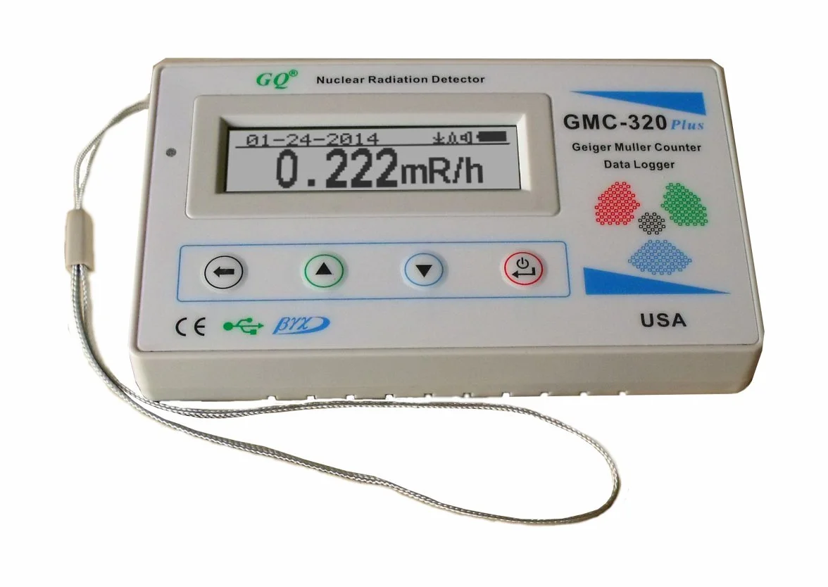GQ GMC-320 Plus Geiger Counter Nuclear Radiation Detektor Meter Beta-Gamma X Blu-ray Europe