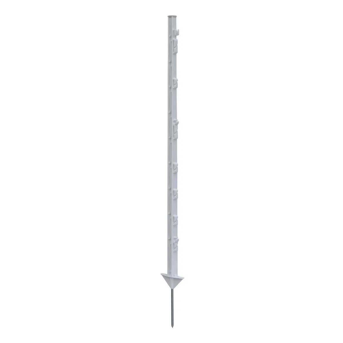 VOSS.farming 20x Kunststoffpfähle, 105cm, 10 Ösen, Weiss