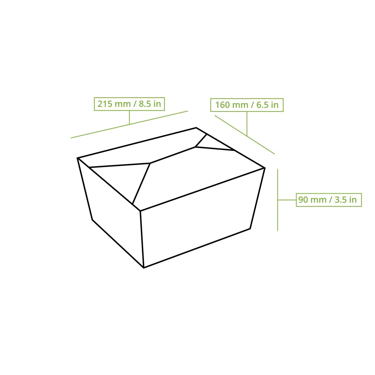 BIOZOYG Take Away Box Essen 160 Stück 2500 ml Kraftkarton Braun - Lunchbox Faltbare Deckel PE beschichtet - Snackbox Einwegschalen Karton Pappschalen Nudelbox Speisebox für Essen Ramen, Nudeln To Go