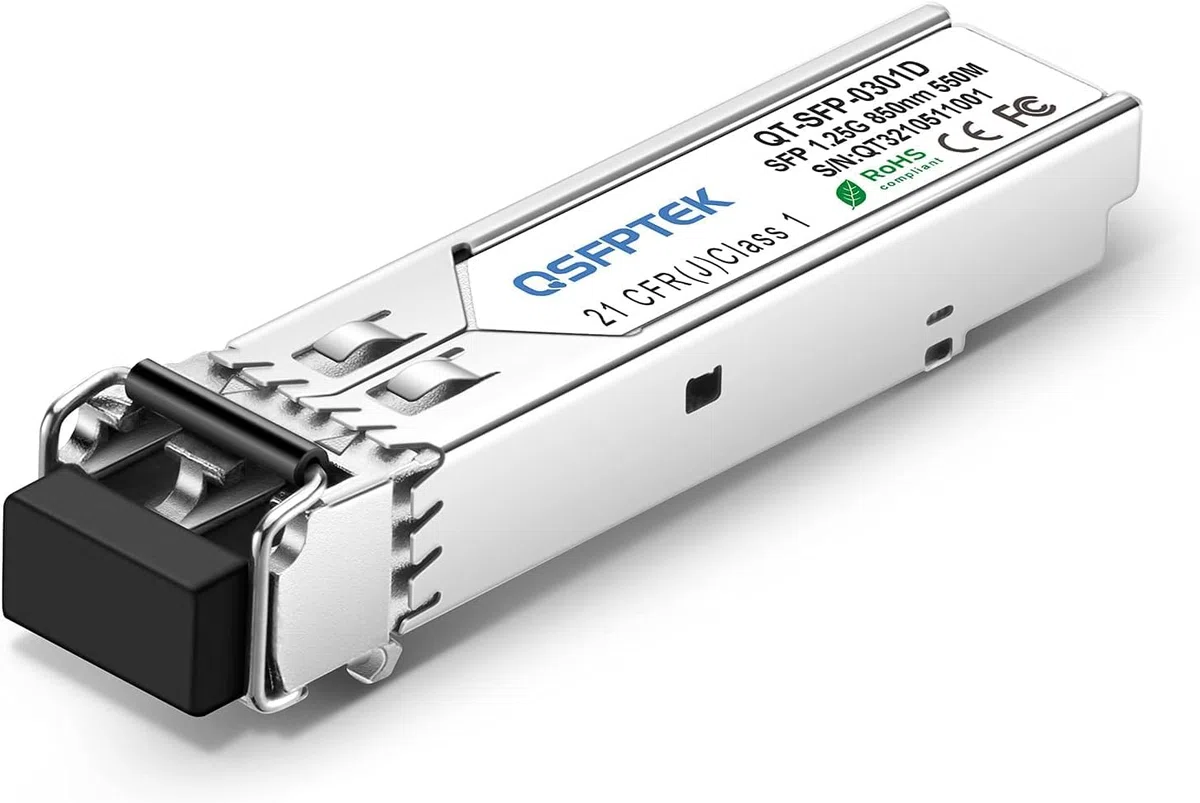 QSFPTEK (10Pack) 1000Base-SX Gigabit SFP Transceiver, 850nm 550m DDM 1G SFP Modul, LC Port Multimode Mini-GBIC SFP für Cisco GLC-SX-MMD/GLC-SX-MM, Ubiquiti UF-MM-1G, Mikrotik, offene Schalter