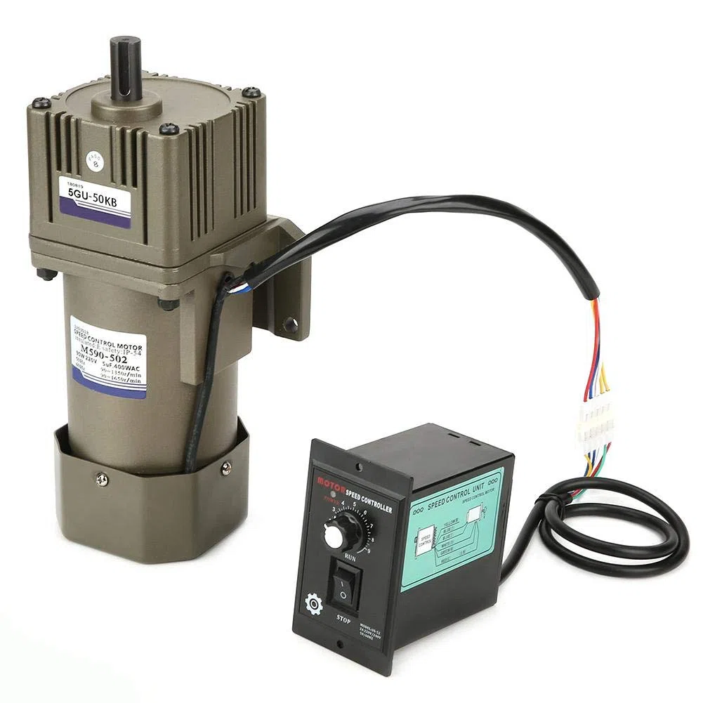 Wechselstrom 220V 90W Einphasen Asynchrongetriebemotor Verzögerung Einstellbare Geschwindigkeit Geeignet für die Verpackungsindustrie, Werkzeugmaschinenindustrie, Transportausrüstung (50K)