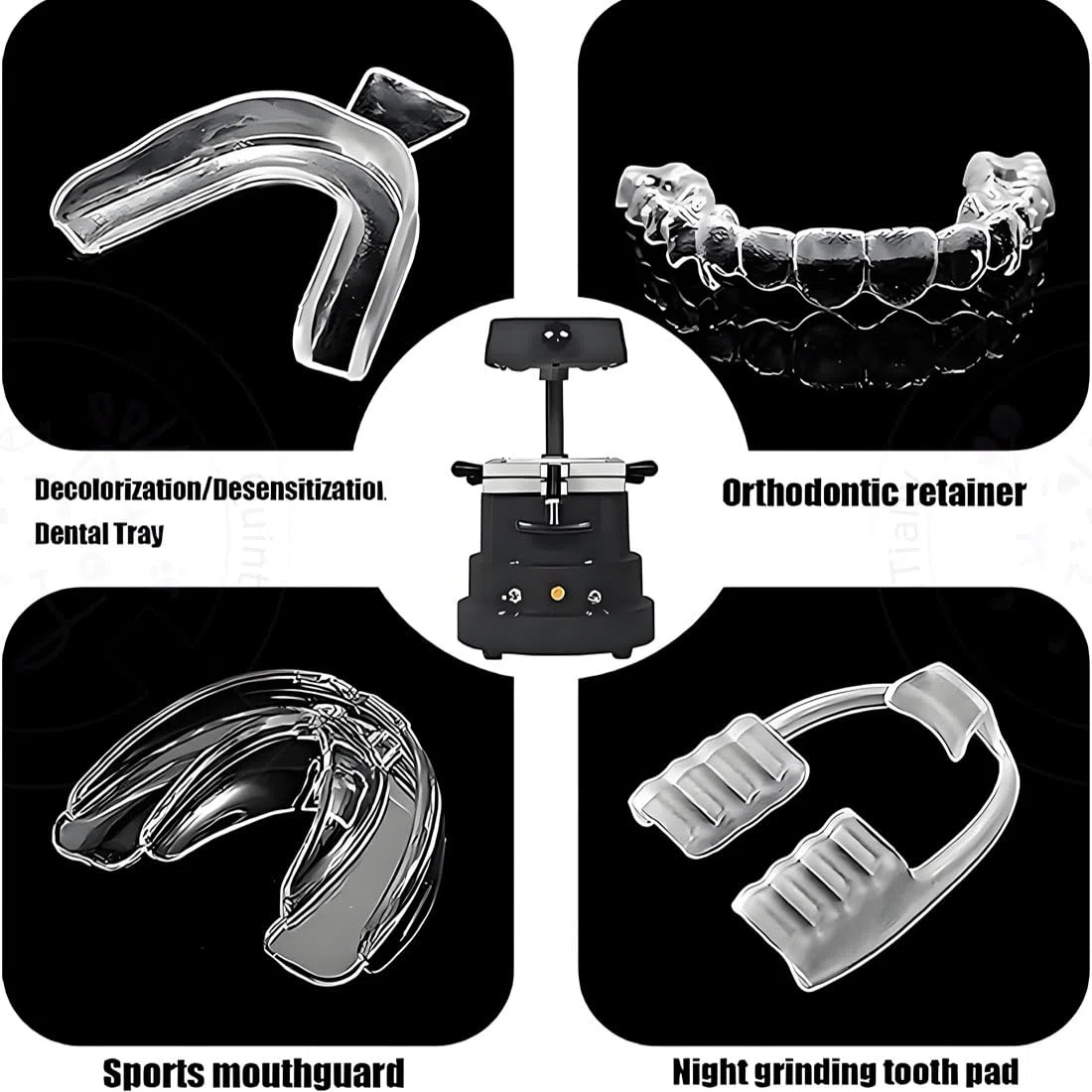 Dental-Vakuumformmaschine für kieferorthopädische Halterungen, 1200 W Hochleistungs-Wärmeform-Laborausrüstung