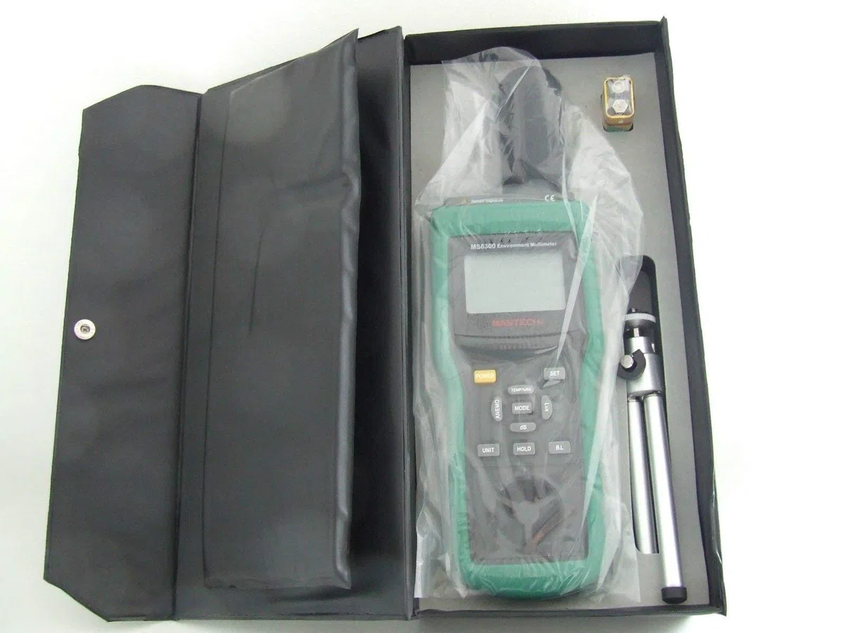 MS6300 Klima-Messgerät 6 in 1 Mastech Temp/Feuchte/Lux/Wind/Luftstrom/Schall