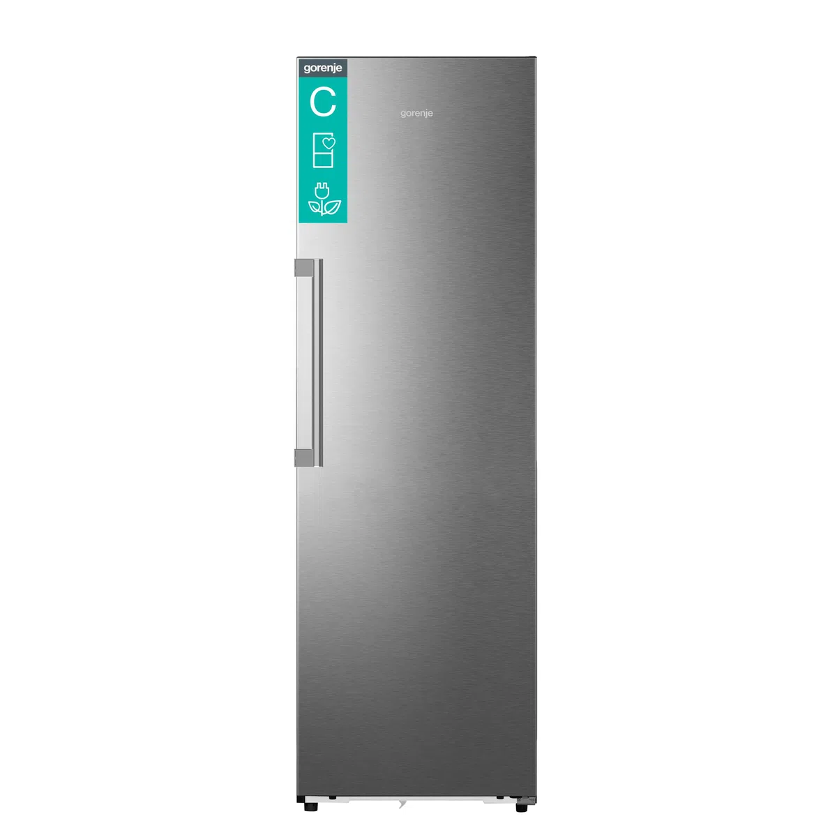 Gorenje RN618C6X6WF Kühlschrank, 372 Liter, SmartFit, 185cm Höhe, CrispZone mit Feuchteregler, Wifi, Flaschenhalter, Easy-open Griff, Inverter, BxHxT: 59,5×185,6×60 cm, Edelstahl
