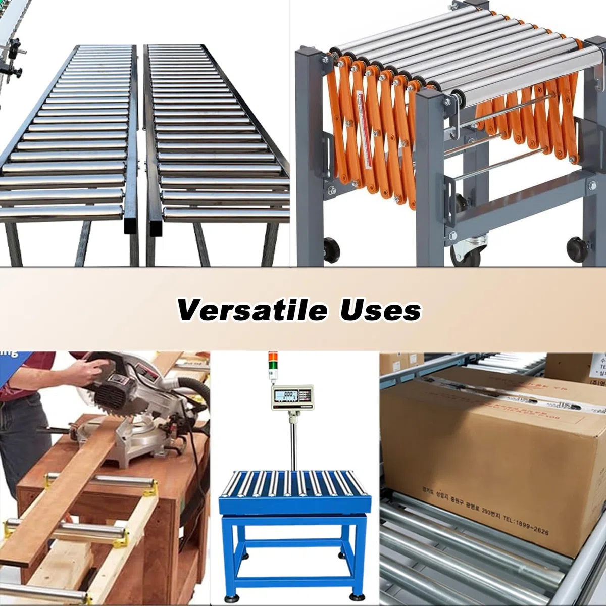 Ersatz-Förderrollen, 25–60 mm Durchmesser, 35,6–101,6 cm Länge, kompatibel mit nicht betriebenen Förderbändern, Transportzubehör für den industriellen Einsatz, 20 Stück