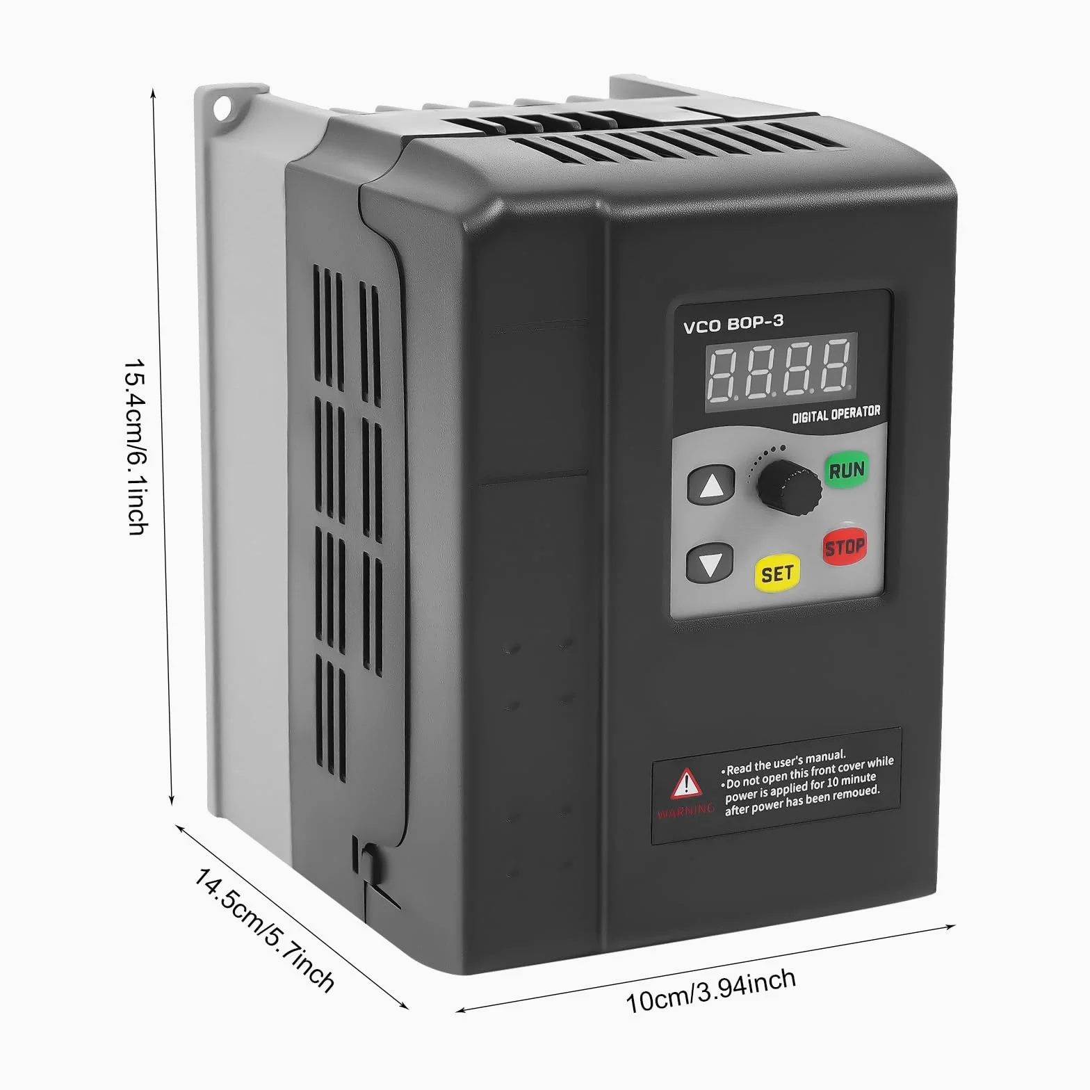 Frequenzumrichter 380V 2.2KW, Drehzahlregler 230V Motor mit Fernbedienung - 3-Phasen Frequenzgenerator für Poolpumpe, Lüfter & Industrieanlagen, Sanftanlauf & 8-fach Schutz