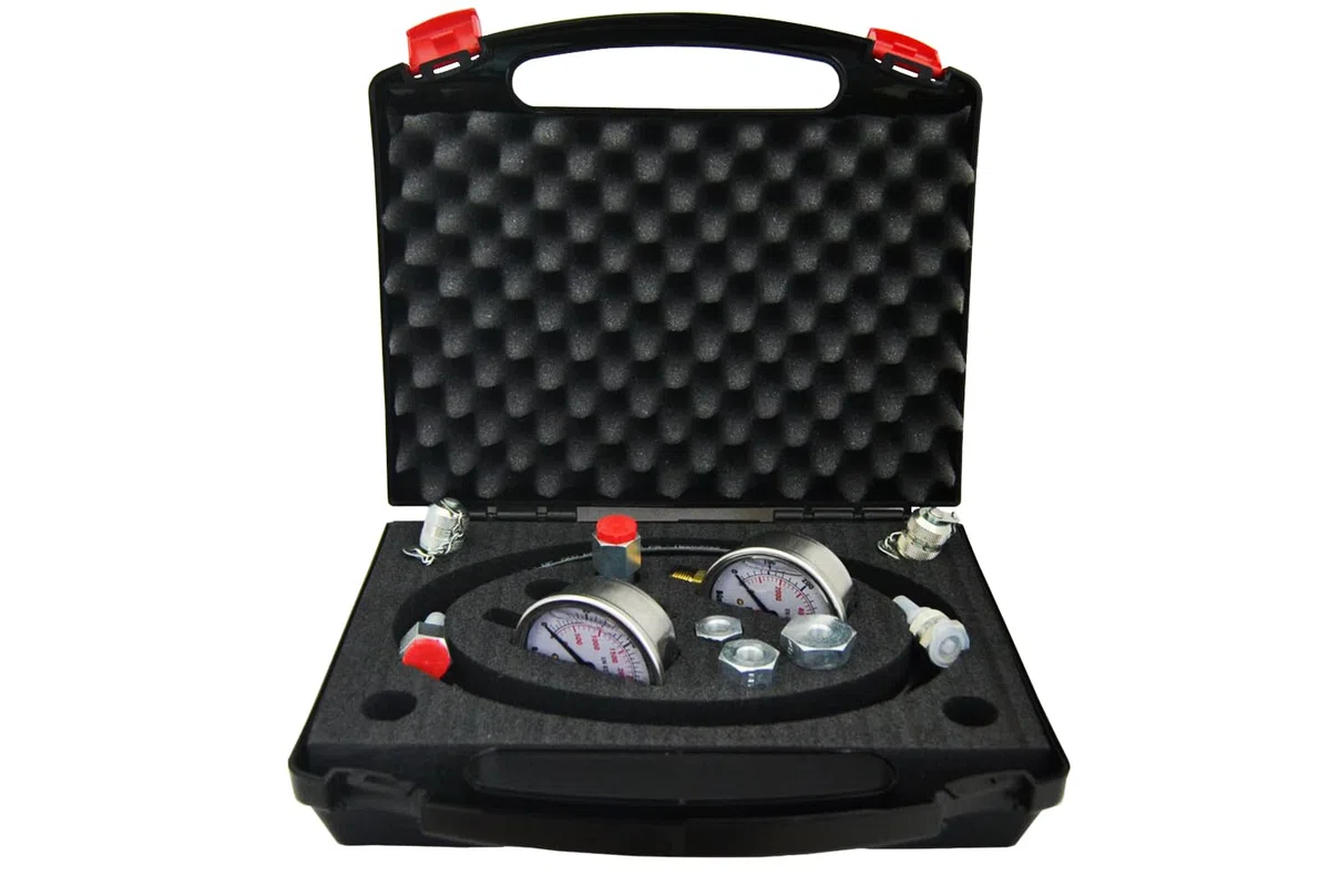 ManoCom Glycerin Manometer Messkoffer Hydraulik Pneumatik Messtechnik