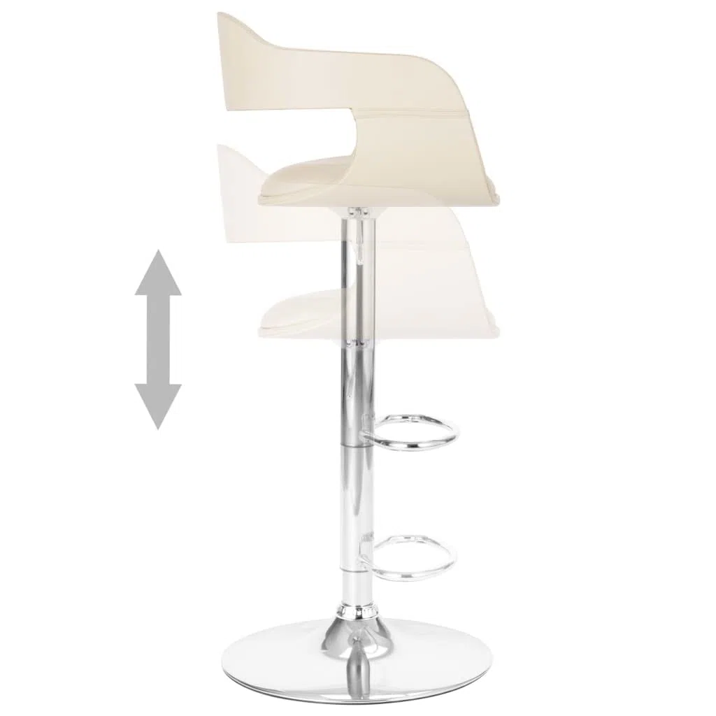 vidaXL Barstuhl Höhenverstellbar Tresenhocker Barhocker Küchenhocker Thekenhocker Tresenstuhl Bistrohocker Bar Stuhl Hocker Weiß Kunstleder
