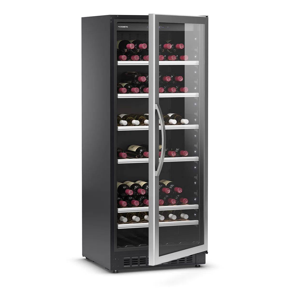 C101G Kompressor-Weinkühlschrank mit Glastür für 101 Flaschen ideal für die Wein-Präsentation in Restaurants, Bistros oder Hotels