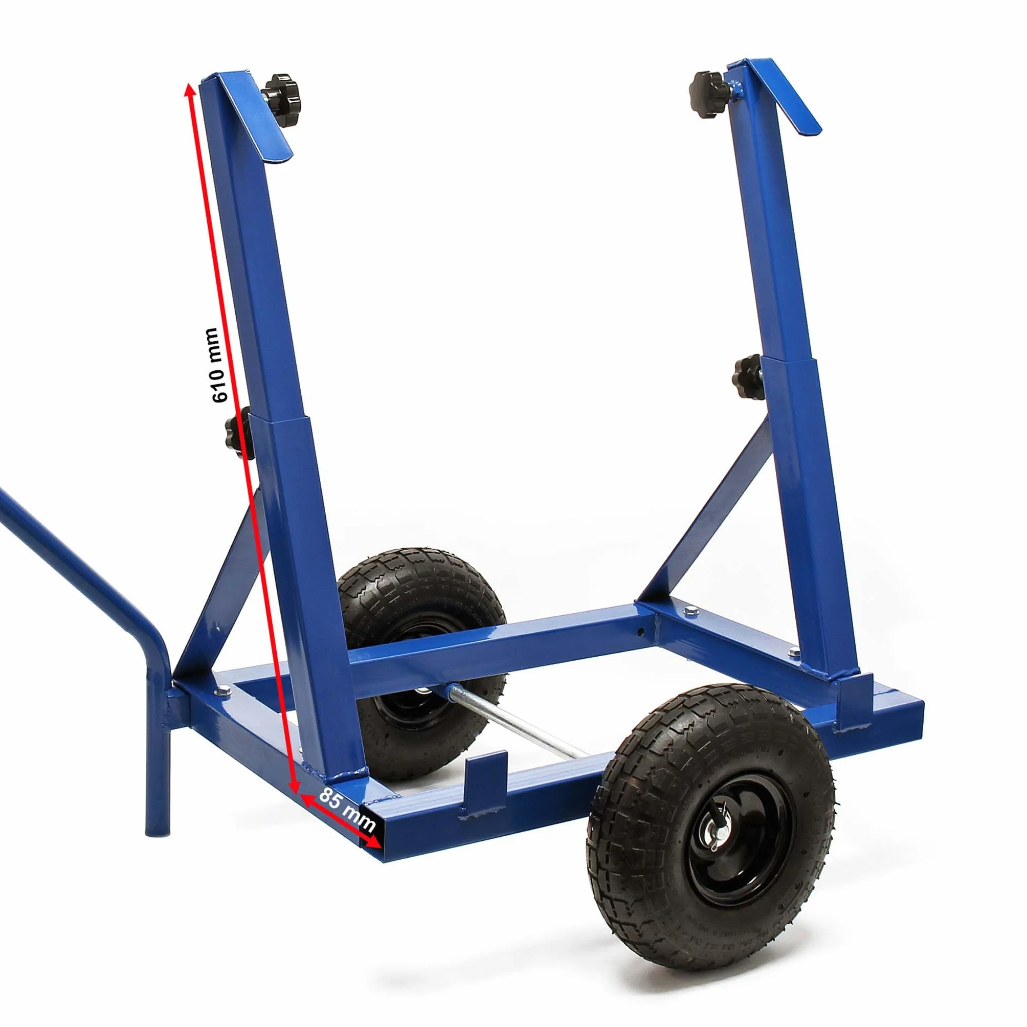 XPOtool Plattenkarren bis 200 kg höhenverstellbar, 2 Luftreifen, Stahl Plattenwagen zum Transport großflächiger Platten u. v. m.
