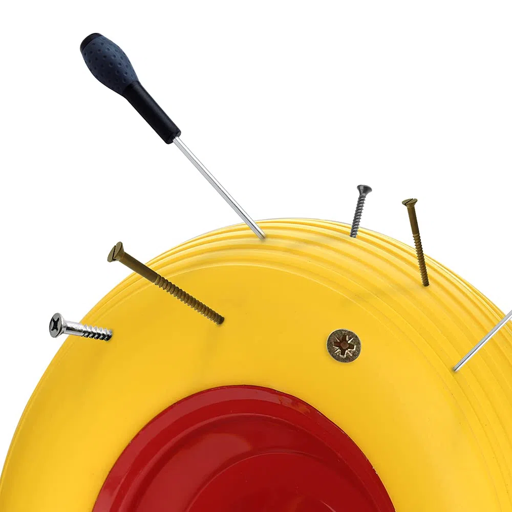 2x Schubkarrenrad 4.80 4.00-8 Vollgummi, Ersatzrad, pannensicher, 200 kg Tragkraft Gummirad mit Achse 95mm Breite, Stahlfelge Reifen gelb-rot, für Gartenkarren
