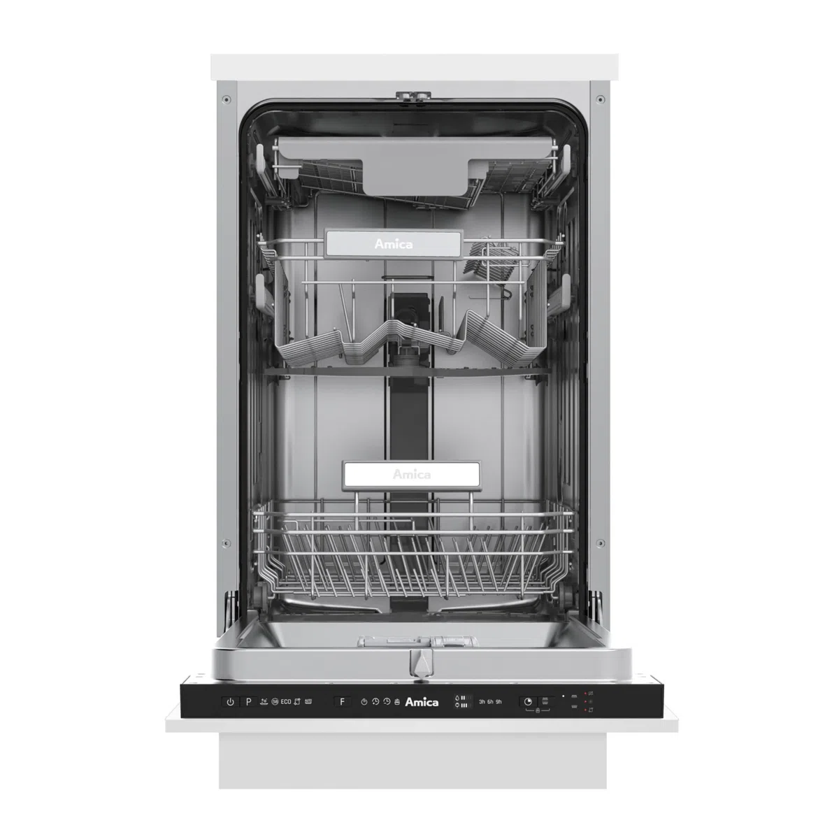 Amica EGSPV 584 900 Einbau-geschirrspüler / 10 MG / 3 Körbe /5Progr/ Auto/OpenDry/BlueDot/AQS /42dB/ Energieeffizienzklasse B
