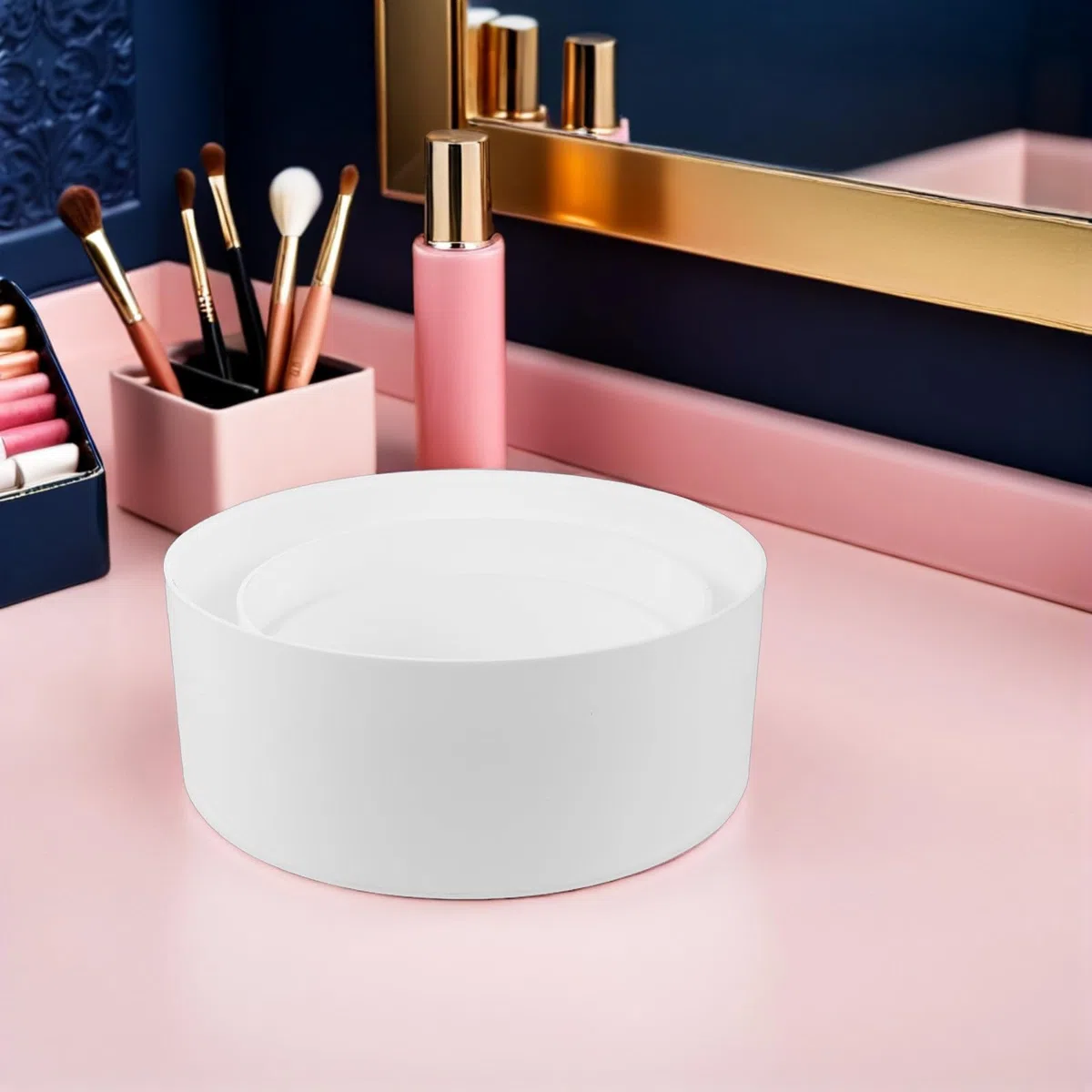 Acrylständer für Parfüm, 3 Stück, rund, vielseitige Größen, elegantes Design, leicht zu reinigen, für Display und Lagerung, weiß