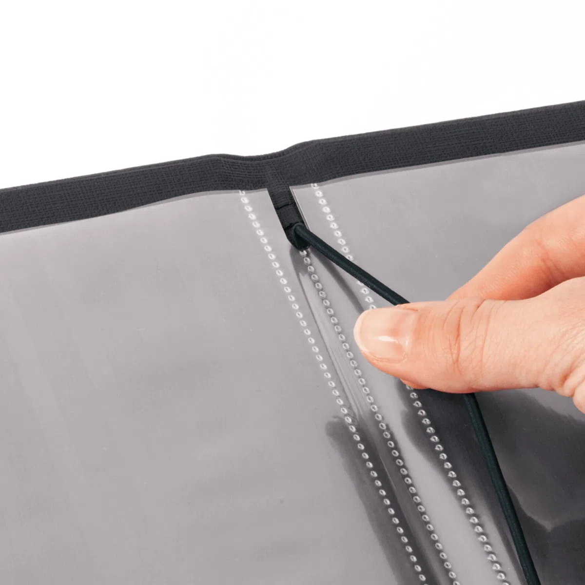 SIGEL SM182/5 Doppel-Transparenthüllen für Getränkemappen im Barformat 1/2 A4, mit Gummibindung, 5er Pack á 10 Stück, strapazierfähig und leicht abwischbar