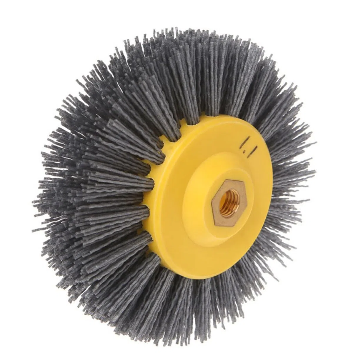 Polierbürste aus Nylon für Entgratung und Oxidschichtentfernung | Silber, Geeignet für Bearbeitungsprozess und Elektromühle, Praktische Reinigungslösung für Beschichtungen