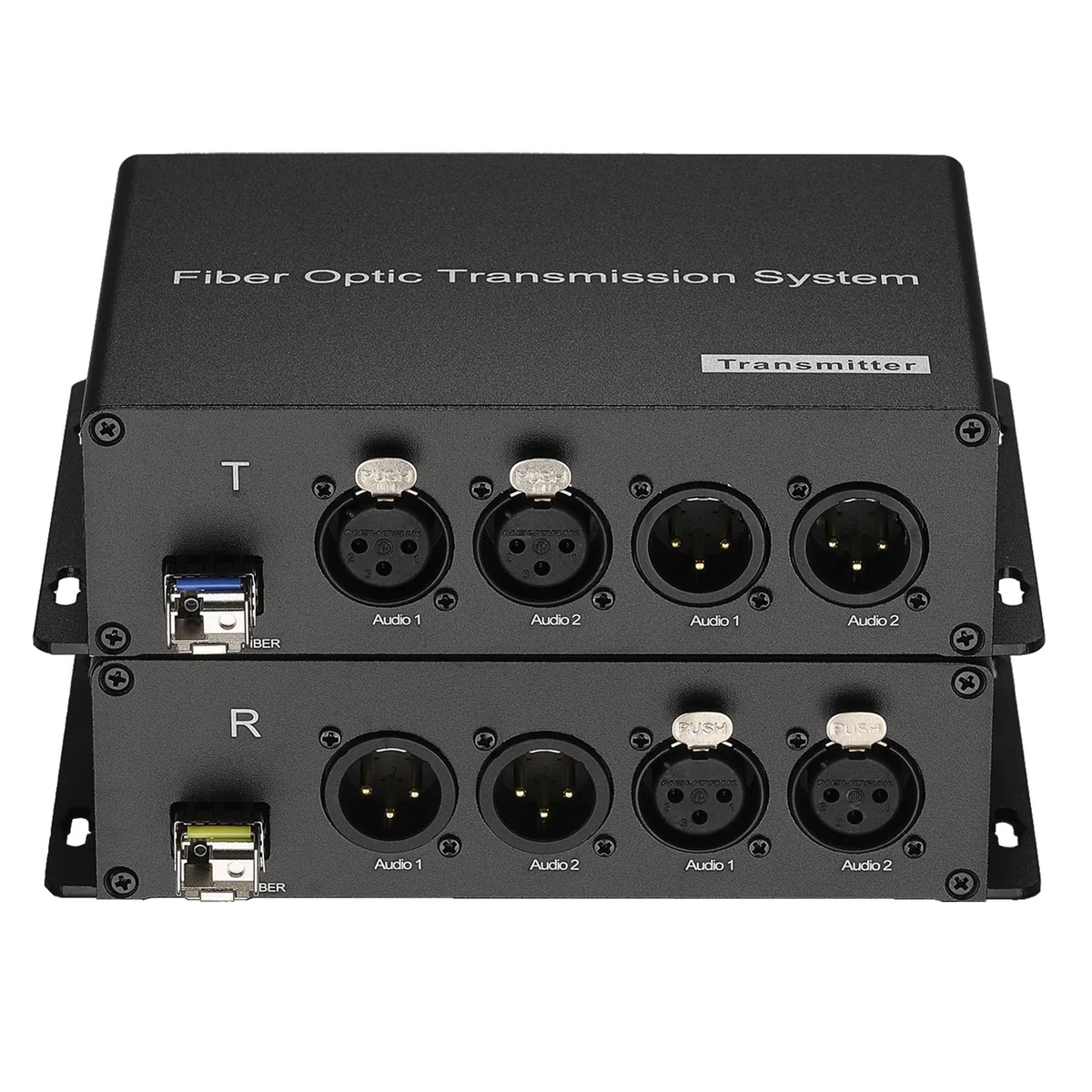 XLR Balanced Audio Over Fiber Optic Extender A Pair- Singlemode Fiber Up 20Km LC SFP Include Uncompressed Broadcast Grade Professional Crystal Clear Sound (2 Port BIDI)