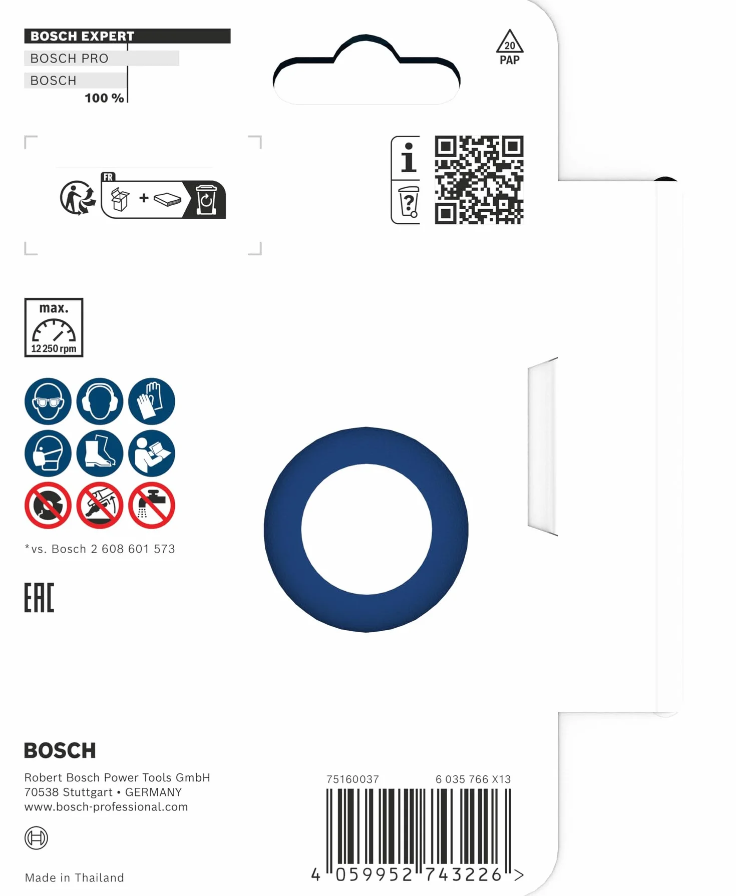 Bosch 1x EXPERT Concrete Diamant-Schleiftopf für Betonschleifer, Bohrung 19–22,23 mm (für Beton, Ø 125 mm, Professional Zubehör Betonschleifer)
