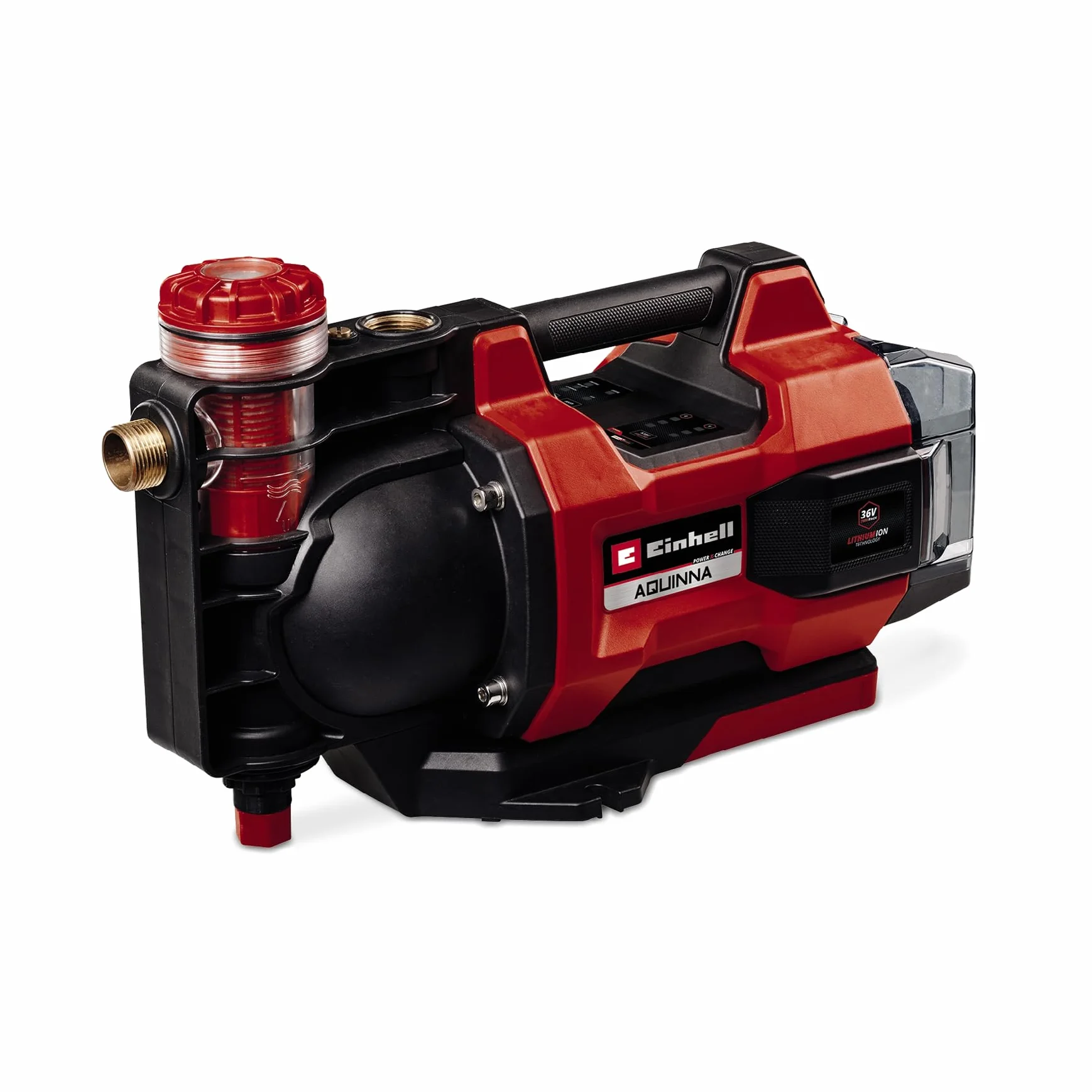 Einhell automatische Akku-Gartenpumpe AQUINNA 36/38 F LED AUTOMATIC Power X-Change (36 V, max. 3800 L/h, max. 37 m Förderhöhe, Automatikfunktion, ECO/Boost, Vorfilter, ohne Akku)
