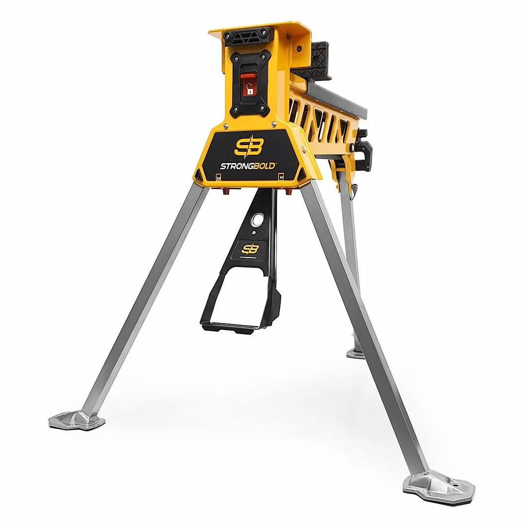 S1 Mobiler Spannbock - Werkbank klappbar mit Schraubstock, 10 kN Spannkraft, 95 cm Spannweite, 250 kg Tragkraft, mit Fußpedal für sichere Bedienung
