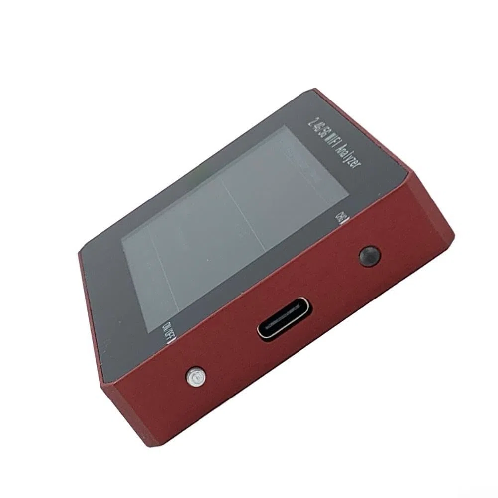 WLAN Signal Scanner 2.4G/5G Analyzer mit 2.4 Zoll Display für Router Optimierung Frequenznutzung Messgerät Schwarz(CNC)