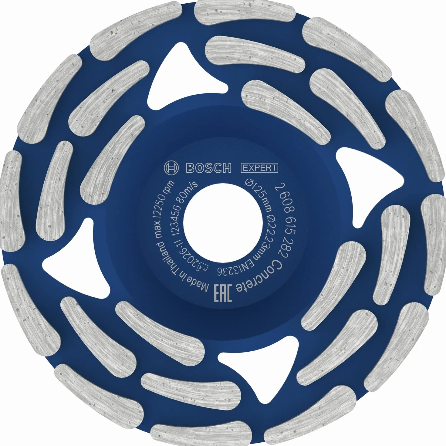 Bosch 1x EXPERT Concrete Diamant-Schleiftopf für Betonschleifer, Bohrung 19–22,23 mm (für Beton, Ø 125 mm, Professional Zubehör Betonschleifer)