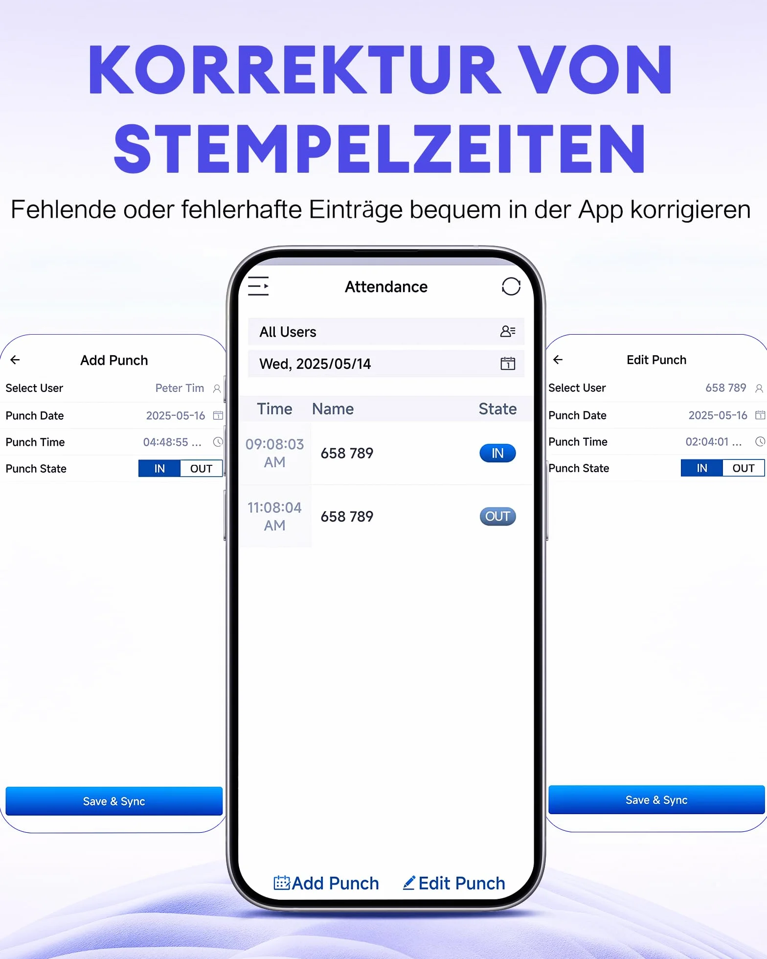 NGTeco Zeiterfassungsgerät für kleine, Fingerabdruck- und Passwort-Anwesenheitsmaschine, Effiziente Mitarbeiterzeitverwaltung für kleine Unternehmen (Deutsch)